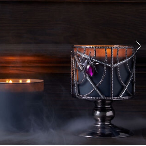 BATH AND BODY WORKS GEM SPIDER PEDESTAL 3-WICK CANDLE HOLDER - Picture 2 of 2
